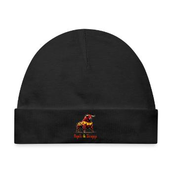 Der Stolz Saragossa Flagge Design - Baby Premium Organic Mütze - Schwarz - Vorne
