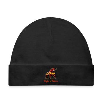 Der Stolz Valencia Flagge Design - Baby Premium Organic Mütze - Schwarz - Vorne