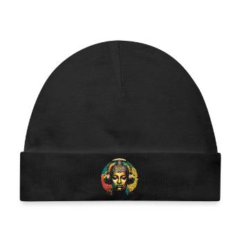 Buddha - Baby Premium Organic Mütze - Schwarz - Vorne
