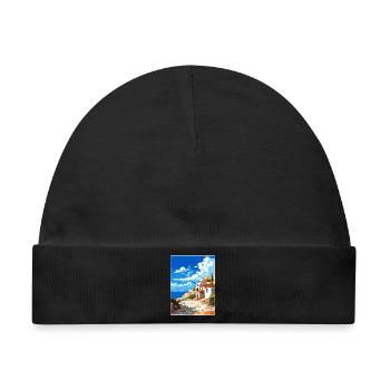 Mani Halbinsel Griechenland Reiseposter Souvenir WPA - Baby Premium Organic Mütze - Schwarz - Vorne