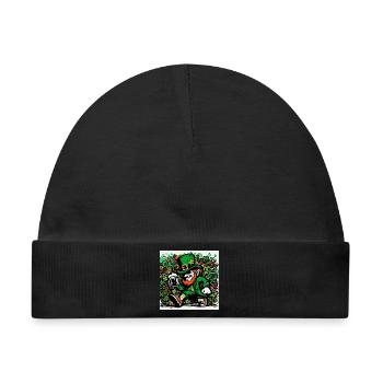 Leprechaun Irland - Baby Premium Organic Mütze - Schwarz - Vorne