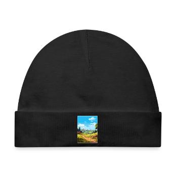 Troja Türkei Reise Poster Souvenir Postkarte Farbe - Baby Premium Organic Mütze - Schwarz - Vorne