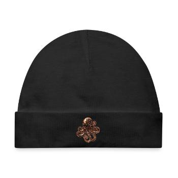 Steampunk Oktopus Tintenfisch Vintage - Baby Premium Organic Mütze - Schwarz - Vorne