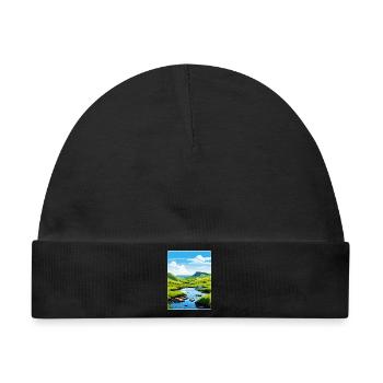 Peak District Vereinigtes Königreich Großbritannien Reiseplakat WPA - Baby Premium Organic Mütze - Schwarz - Vorne