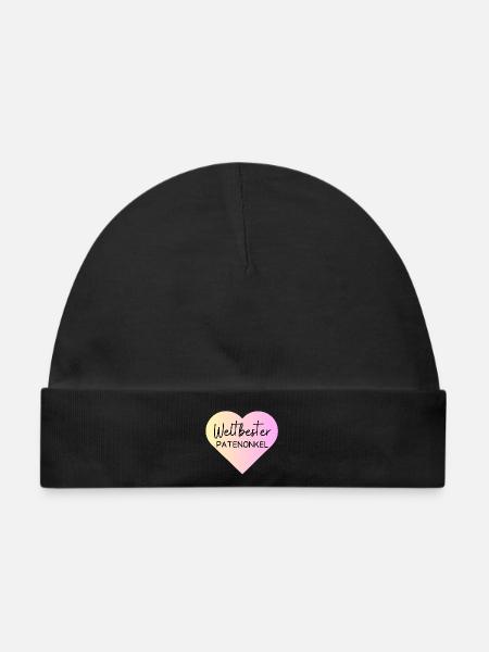 Weltbester Patenonkel! Personalisierbar - Baby Premium Organic Mütze - Schwarz