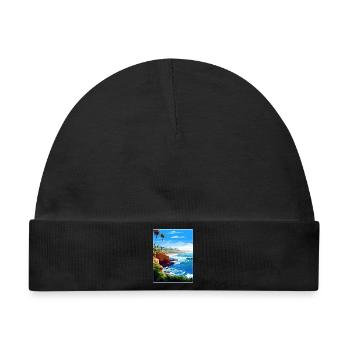 La Jolla Cove Kalifornien Reiseposter Souvenir - Baby Premium Organic Mütze - Schwarz - Vorne