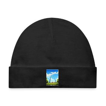 Gateway Arch Nationalpark Reiseplakat Souvenir - Baby Premium Organic Mütze - Schwarz - Vorne