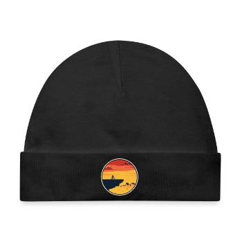 Sunset Cliff Ride - Baby Premium Organic Mütze - Schwarz - Vorne