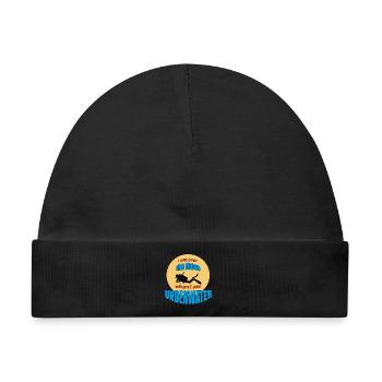 DIVING - Baby Premium Organic Mütze - Schwarz - Vorne