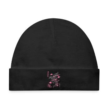 Courage – Phoenix Wiedergeburt Design - Baby Premium Organic Mütze - Schwarz - Vorne