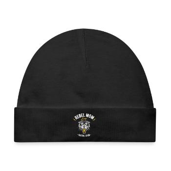 Rebellische Mamas Club Design - Baby Premium Organic Mütze - Schwarz - Vorne