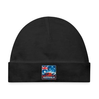 Australien Outback Design - Baby Premium Organic Mütze - Schwarz - Vorne