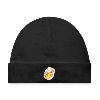 Just a cute Banana - Baby Premium Organic Mütze - Schwarz - Vorne
