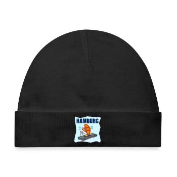 FRANZBRÖTCHEN HAMBURG - LAUFEN LAUFBAND - Baby Premium Organic Mütze - Schwarz - Vorne