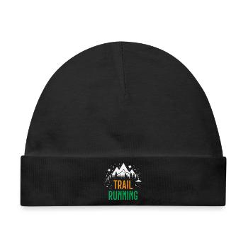 Trailrunning - Baby Premium Organic Mütze - Schwarz - Vorne