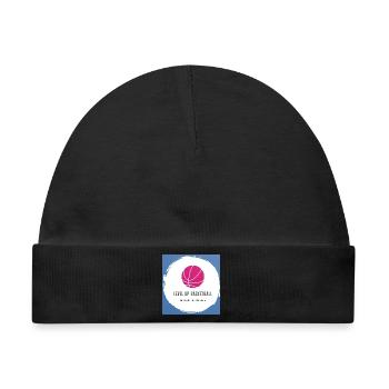 Basketball auf einem Level aufsteigen - Baby Premium Organic Mütze - Schwarz - Vorne