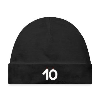 Feierlicher 10. Geburtstag Streusel Design - Baby Premium Organic Mütze - Schwarz - Vorne