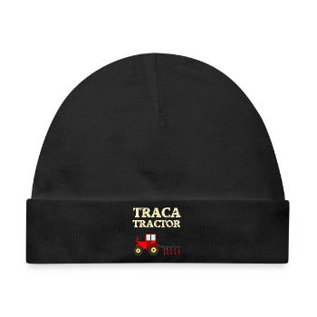 Traca Tractor - Baby Premium Organic Mütze - Schwarz - Vorne