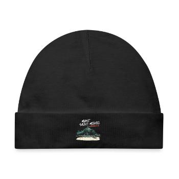 Stilisierter Mont Saint-Michel - Baby Premium Organic Mütze - Schwarz - Vorne