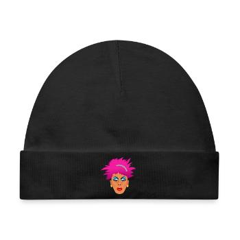 Pink Drag Queen - Baby Premium Organic Mütze - Schwarz - Vorne