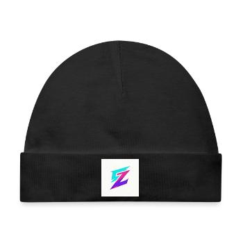 ZickZack Neon Gradient Logo - Baby Premium Organic Mütze - Schwarz - Vorne
