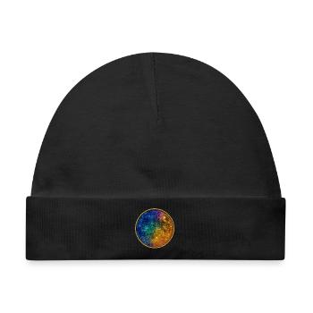 Kosmischer Regenbogenkreis - Baby Premium Organic Mütze - Schwarz - Vorne