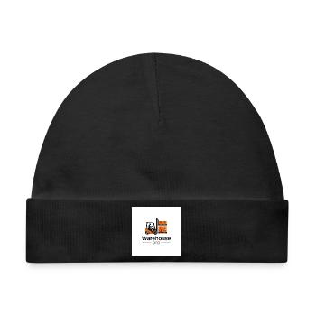 Lager Logo Gabelstapler - Baby Premium Organic Mütze - Schwarz - Vorne