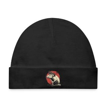 Punkrock Ratte - Baby Premium Organic Mütze - Schwarz - Vorne