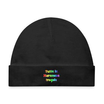 Maremme-Tröge (mehrfarbige Phrase der Toskana) - Baby Premium Organic Mütze - Schwarz - Vorne