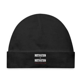 Motivation + Motivation = Explosion - Baby Premium Organic Mütze - Schwarz - Vorne