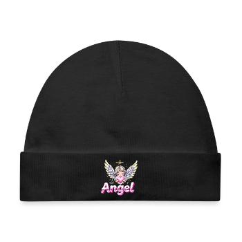 Y2K Retro – Cyber Angel - Baby Premium Organic Mütze - Schwarz - Vorne