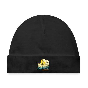 Sagres Algarve Kapelle Illustration - Baby Premium Organic Mütze - Schwarz - Vorne