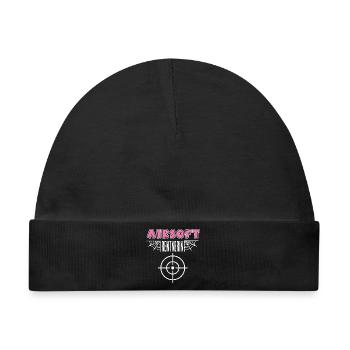 Airsoft Rentnerin Rente Ruhestand Airsofterin - Baby Premium Organic Mütze - Schwarz - Vorne