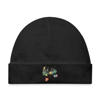 Winterzauber Christmas - Baby Premium Organic Mütze - Schwarz - Vorne