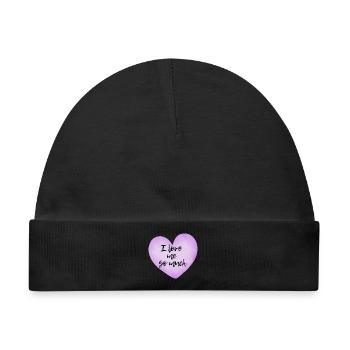 I love me so much - Selflove Statement  - Baby Premium Organic Mütze - Schwarz - Vorne