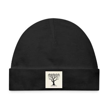 Stadtbaum Linolschnitt "Sketch the Grey" - Baby Premium Organic Mütze - Schwarz - Vorne