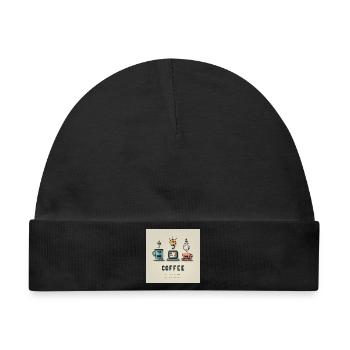 Kaffee Code Design - Baby Premium Organic Mütze - Schwarz - Vorne