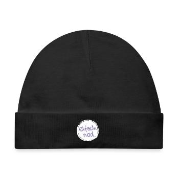 eifach nöd. - Baby Premium Organic Mütze - Schwarz - Vorne
