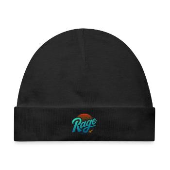 Rage Neon Retro Schriftzug - Baby Premium Organic Mütze - Schwarz - Vorne