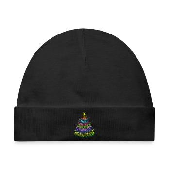 Weihnachtsbaum - Baby Premium Organic Mütze - Schwarz - Vorne