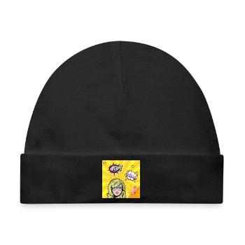 Pop-Art-Wow - Baby Premium Organic Mütze - Schwarz - Vorne