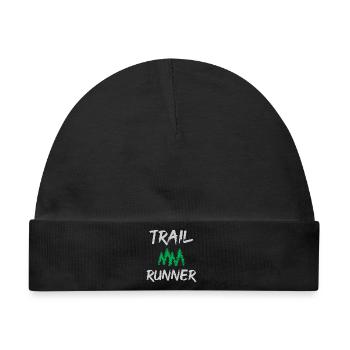 Trailrunner - Baby Premium Organic Mütze - Schwarz - Vorne
