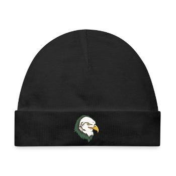 Eagle Head - Baby Premium Organic Mütze - Schwarz - Vorne