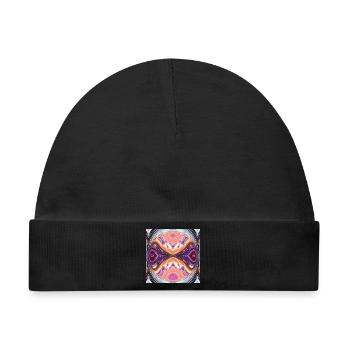 Kaleidoskop Orb Farbexplosion - Baby Premium Organic Mütze - Schwarz - Vorne