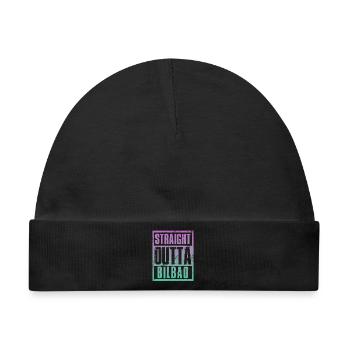 Straight outta Bilbao - Baby Premium Organic Mütze - Schwarz - Vorne