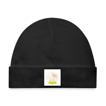 Freiheit im Wind - Baby Premium Organic Mütze - Schwarz - Vorne