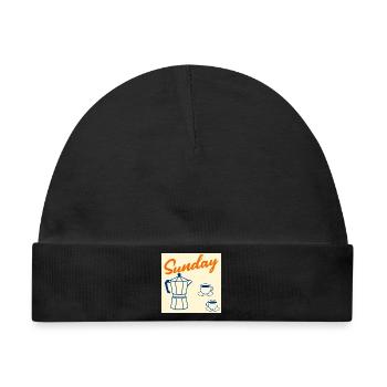 Sonntagskaffee-Paar - Baby Premium Organic Mütze - Schwarz - Vorne