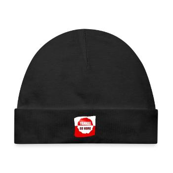 Yankee Go Home Kontrast-Logo - Baby Premium Organic Mütze - Schwarz - Vorne