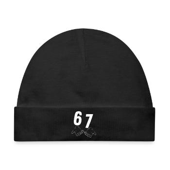 67 Six Seven - Baby Premium Organic Mütze - Schwarz - Vorne