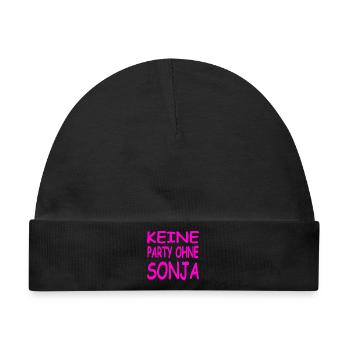 Sonja - Baby Premium Organic Mütze - Schwarz - Vorne